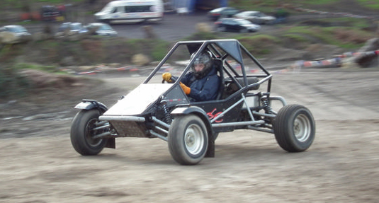 A Demon Wheelers rage buggy completing a lap